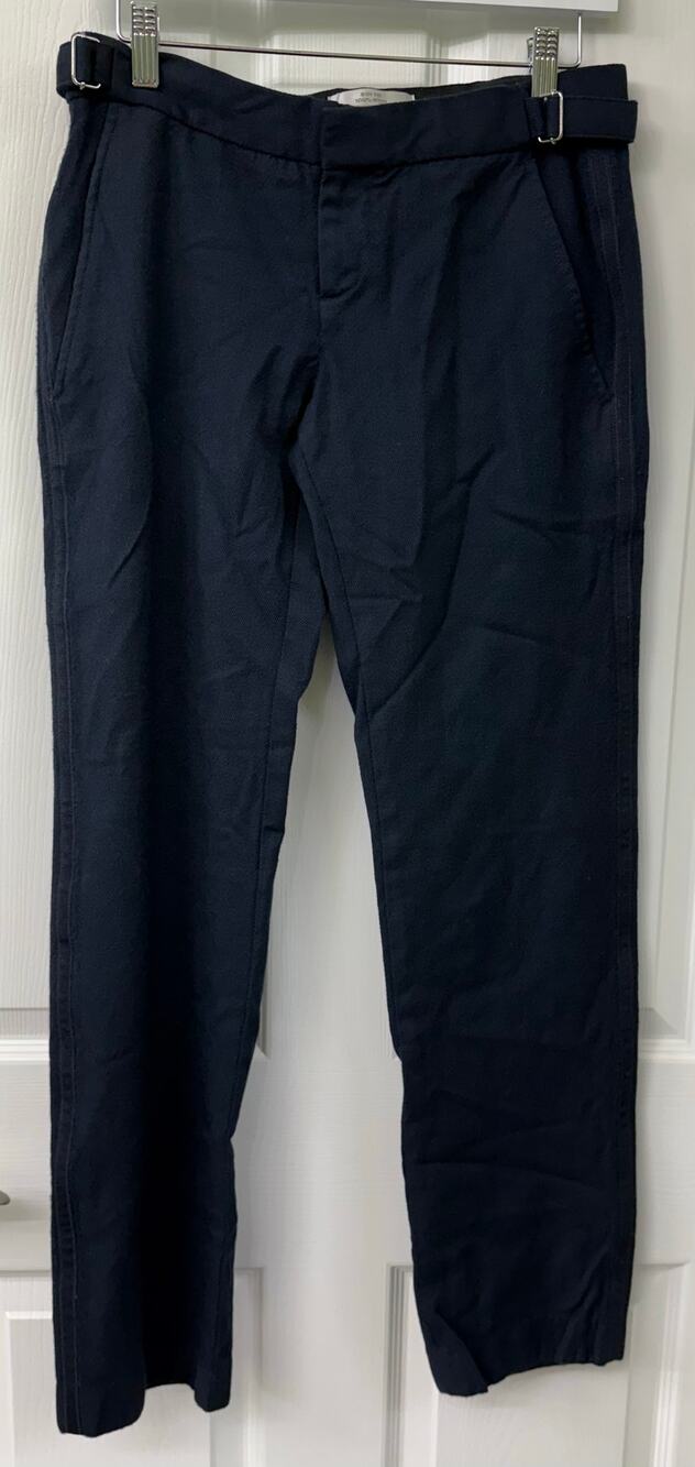 Gap women's Wool navy blue casual work pants 100% wool size 6 pants Boy Fit